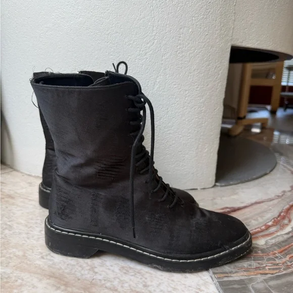 The Row silk greyish blue Ankle Boots - Picture 2 of 4